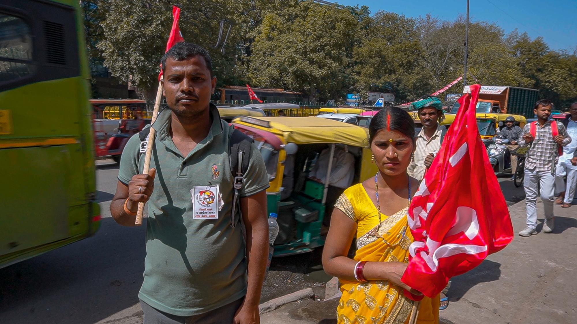 manifestantes indios